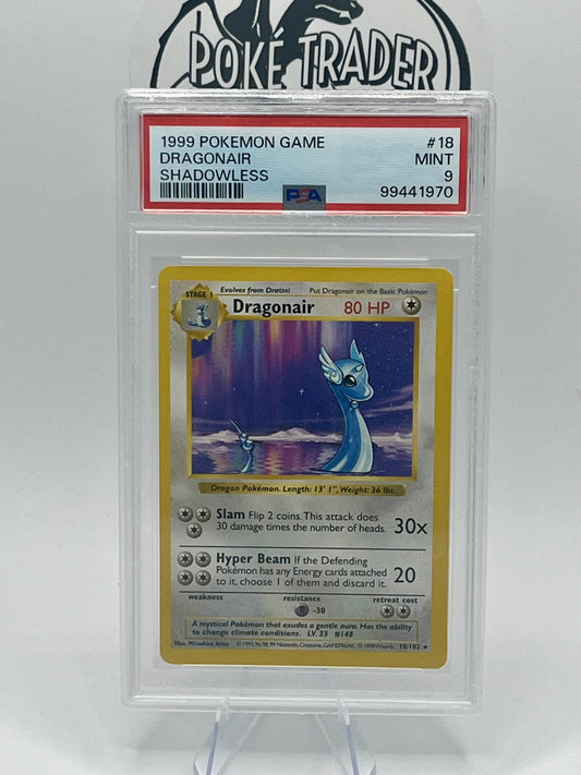 Dragonair #18 - Base Set (Shadowless) - PSA 9