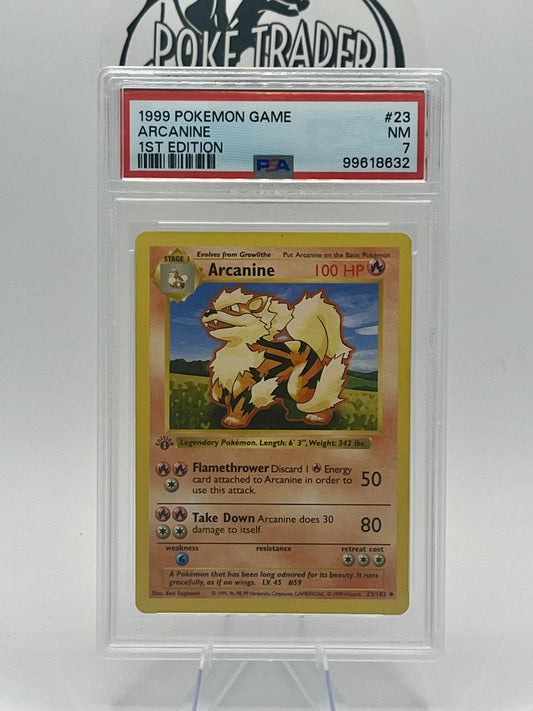 Arcanine #23 - Base Set (1st Edition) - PSA 7