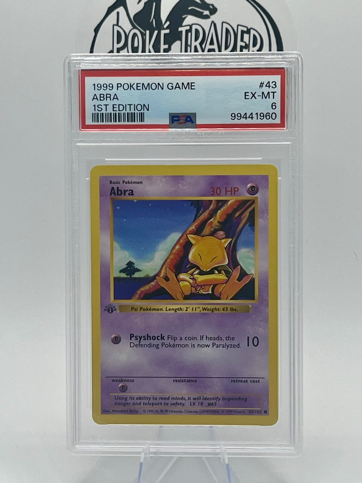 Abra #43 - Base Set (1st Edition) - PSA 6