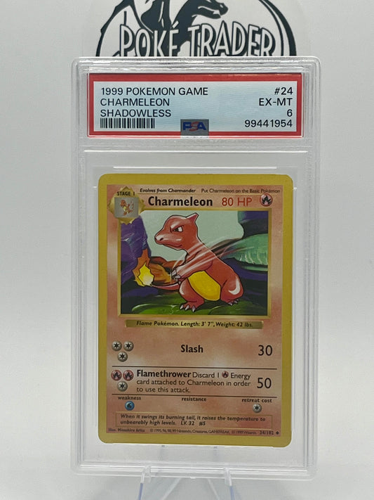 Charmeleon #24 - Base Set (Shadowless) - PSA 6