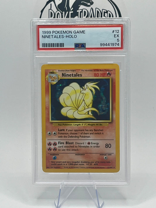 Ninetales #12 - Base Set (Unlimited) - PSA 5