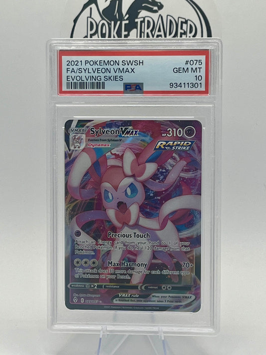 Sylveon VMAX #75 - Evolving Skies - PSA 10