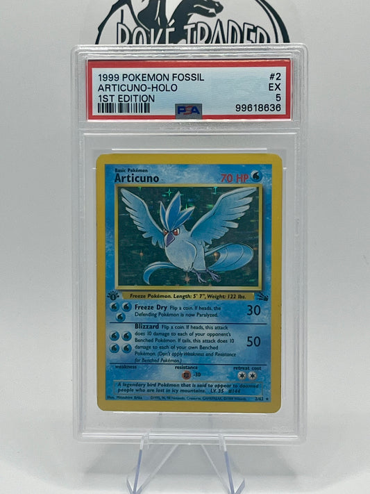 Articuno #2 - Fossil (1st Edition) - PSA 5