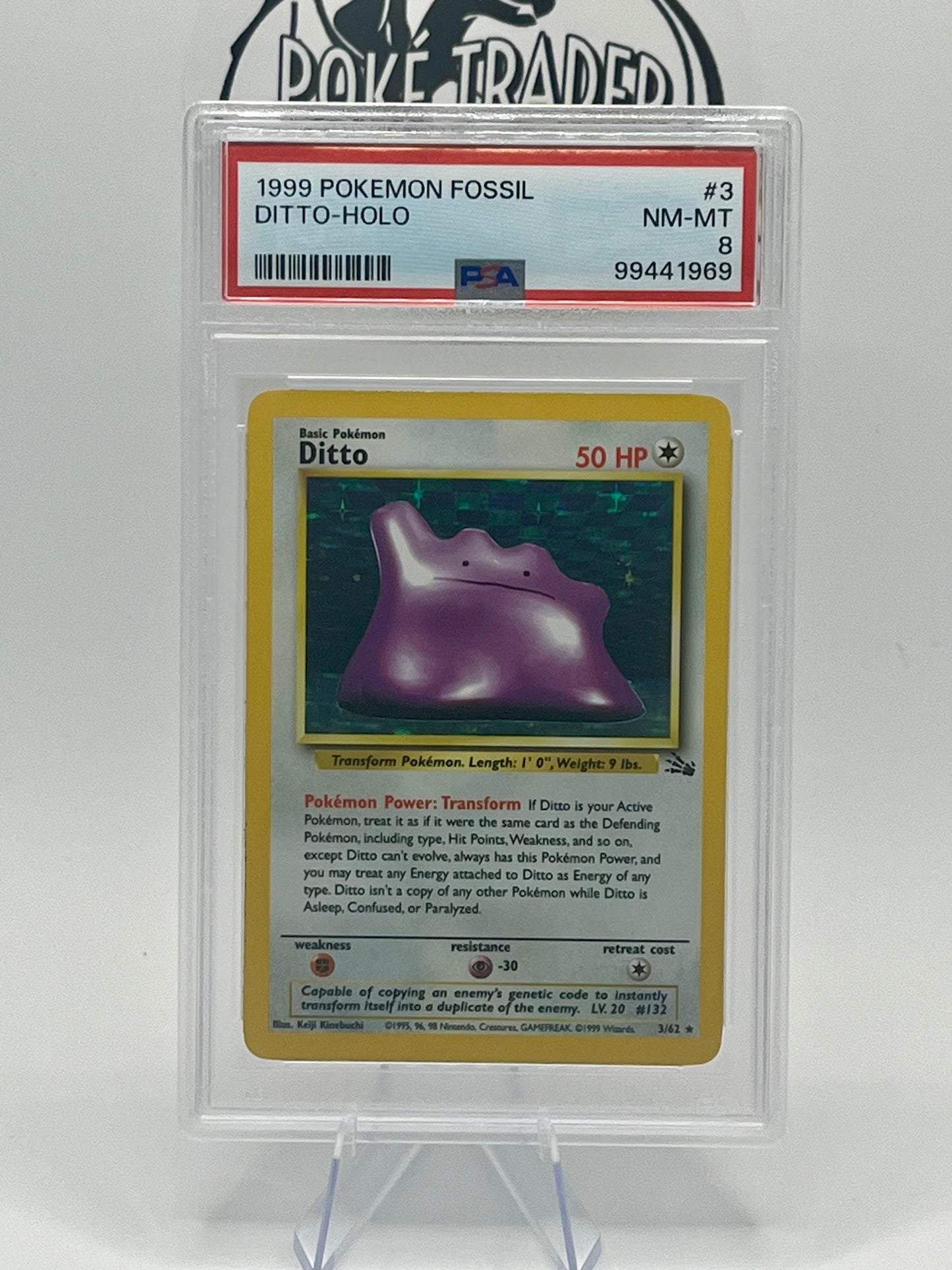 Ditto #3 - Fossil - PSA 8