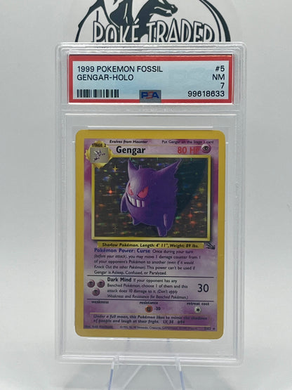 Gengar #5 - Fossil - PSA 7