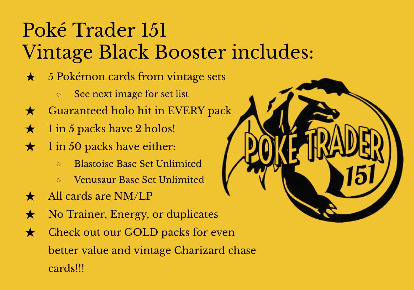 Poké Trader 151 Vintage Booster Pack (Black)